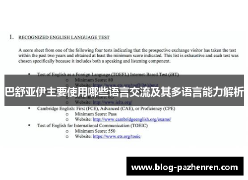 巴舒亚伊主要使用哪些语言交流及其多语言能力解析